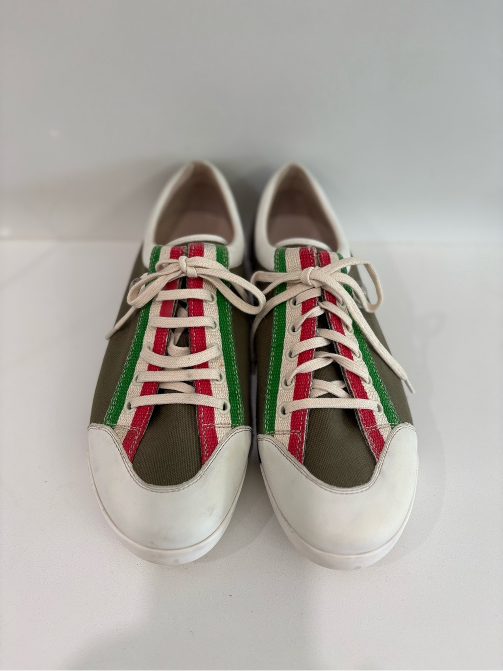 Moschino Vintage Men’s Canvas & Leather Sneakers – Size 43